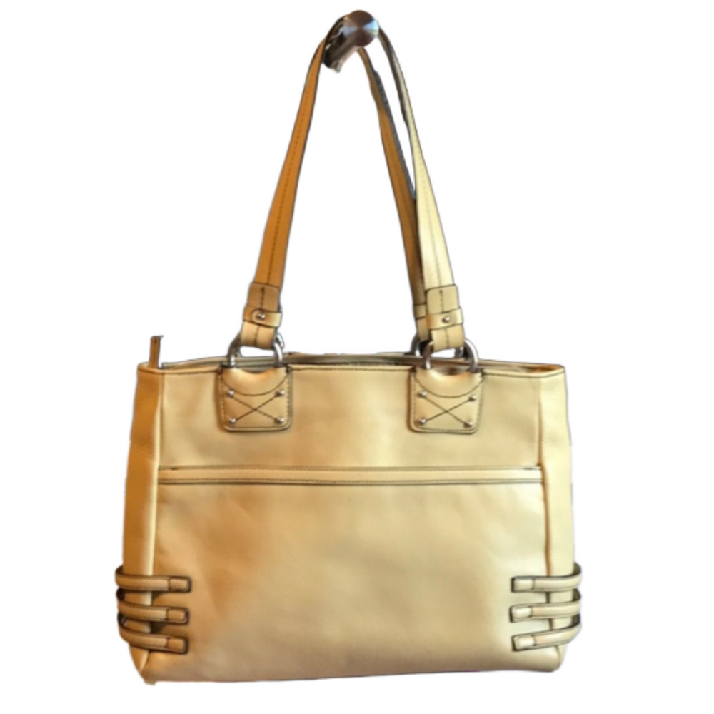 Etienne Aigner Marseille Collection East-West Shoulder, Style 72186, Yellow, EUC